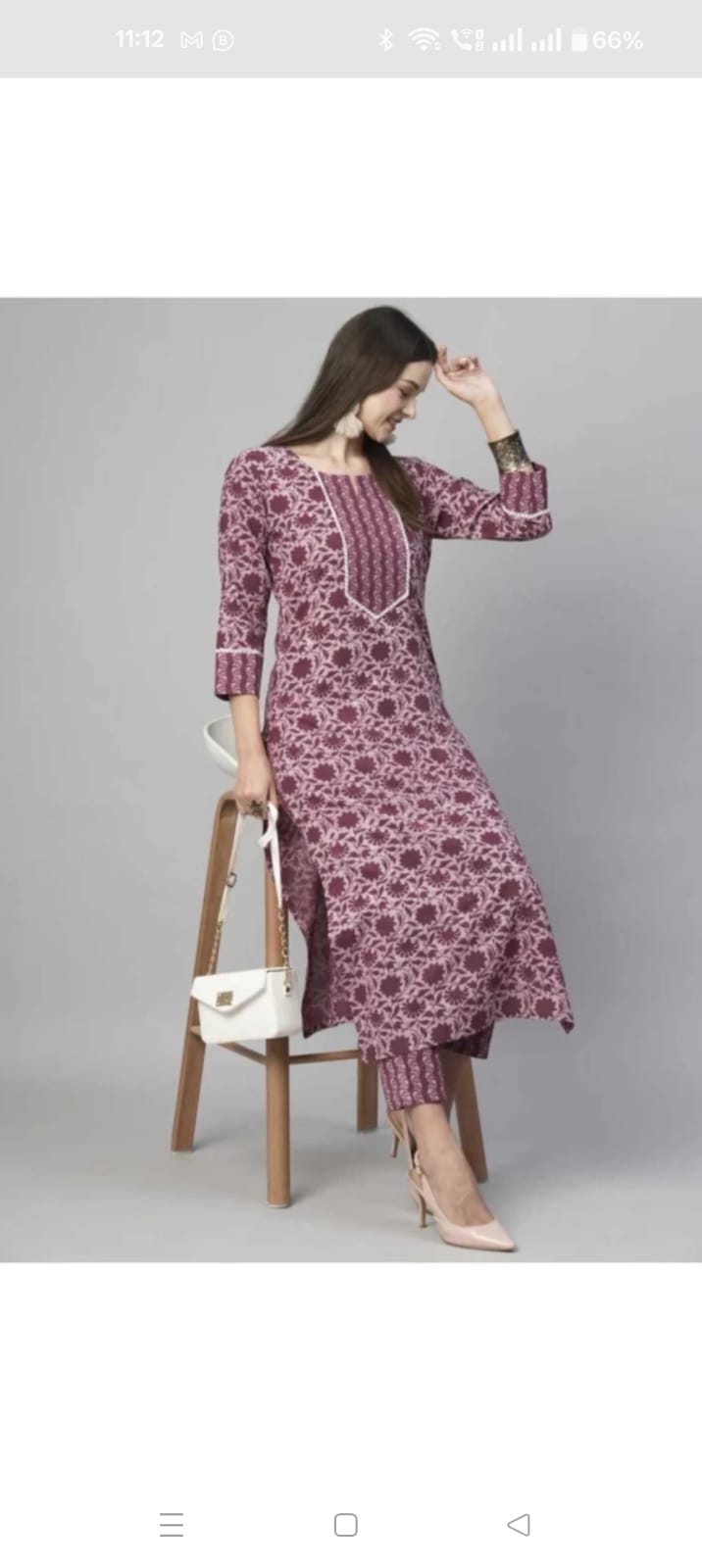 Floral Printed Women Cotton Women Kurta With Pant