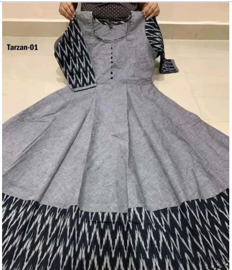 Women Solid Cotton Gown