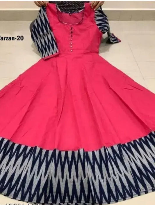 Women Solid Cotton Gown
