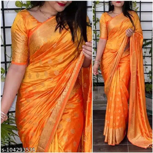 Banarasi Silk Saree With Blouse For Women