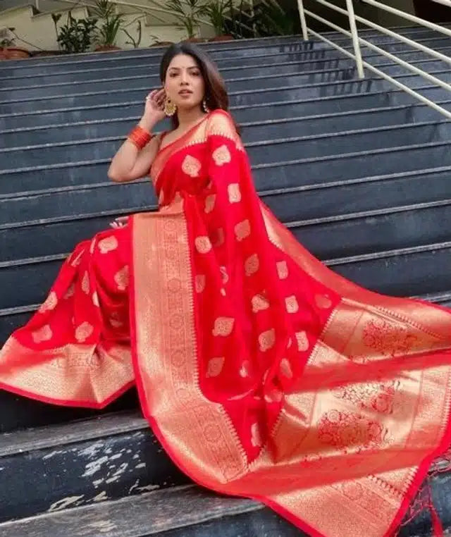 Jacquard Printed Saree for Women